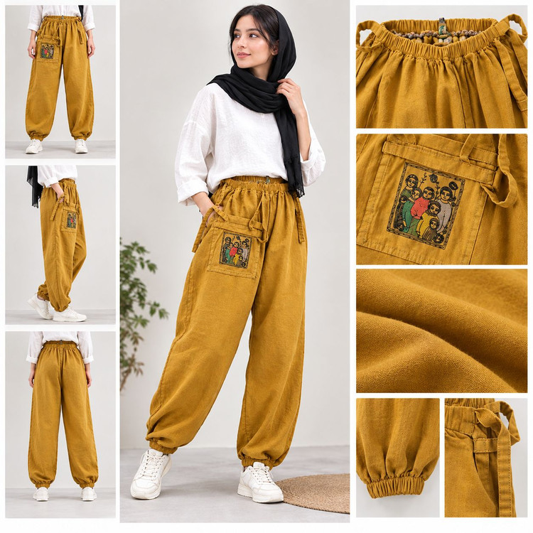 شلوار جاگر زنانه پاچه گشاد